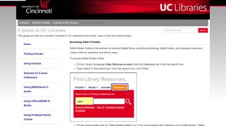 
                            9. Using Safari E-books - E-books at UC Libraries - Research Guides at ...