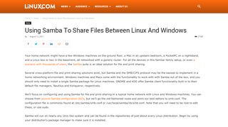 
                            7. Using Samba to share files between Linux and Windows | Linux.com ...