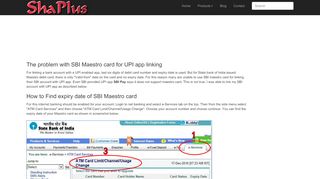 
                            12. Using SBI Maestro debit card for UPI app linking - ShaPlus Software