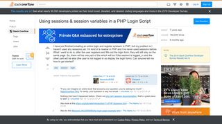 
                            3. Using sessions & session variables in a PHP Login Script - Stack ...