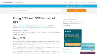 
                            1. Using SFTP and SCP Instead of FTP | Liquid Web Knowledge Base