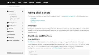 
                            12. Using Shell Scripts - CircleCI