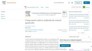
                            11. Using smart cards to authenticate remote passwords - ...