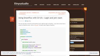 
                            12. Using SmartFox with C# (II) : Login and join room | Xinyustudio