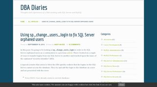 
                            2. Using sp_change_users_login to fix SQL Server orphaned users ...