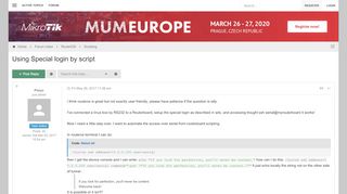 
                            2. Using Special login by script - MikroTik