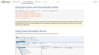 
                            10. Using SpiraTeam with Visual Studio Online - KB213 - Inflectr