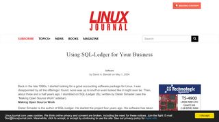 
                            6. Using SQL-Ledger for Your Business | Linux Journal