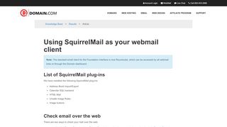 
                            12. Using SquirrelMail as your webmail client - Domain.com