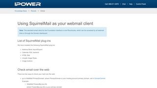 
                            11. Using SquirrelMail as your webmail client - ipower