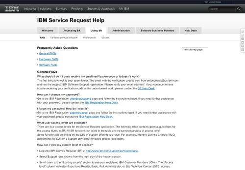 
                            11. Using SR - IBM Service Request Help - United States