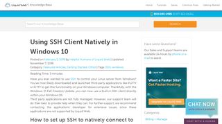 
                            8. Using SSH Client Natively in Windows 10 | Liquid Web Knowledge Base