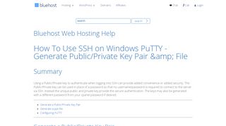 
                            9. Using SSH on Windows PuTTY How do I create a Public/Private Key ...