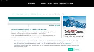 
                            3. Using Stored Passwords in Connection Profiles | SSH Tectia® Client 6.1