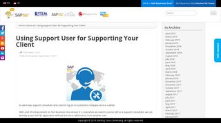 
                            13. Using Support User for Supporting Your Client - sap ...