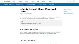 
                            10. Using Surface with iPhone, iCloud, and iTunes - Microsoft Support