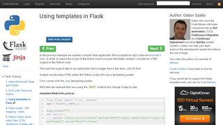 
                            13. Using templates in Flask - Code Maven