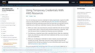 
                            2. Using Temporary Security Credentials to Request Access to AWS ...