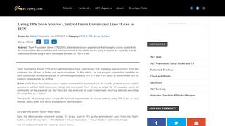 
                            12. Using TFS 2010 Source Control From Command Line tf.exe is FUN ...