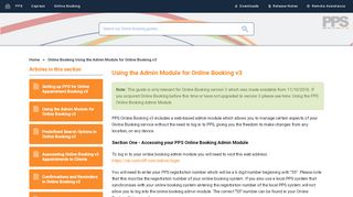 
                            12. Using the Admin Module for Online Booking v3 – PPS