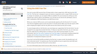 
                            9. Using the AWS Free Tier - AWS Billing and Cost Management