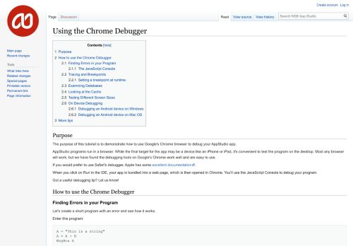 
                            5. Using the Chrome Debugger - NSB App Studio