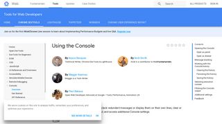 
                            12. Using the Console | Tools for Web Developers | Google Developers