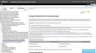 
                            4. Using the Credential Store for Automated Login - VMware ...