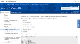 
                            8. Using the /etc/passwd file - IBM