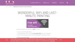 
                            9. Using The FREE WiFi Service at London Luton Airport