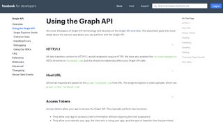 
                            2. Using the Graph API - Facebook for Developers