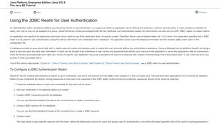 
                            9. Using the JDBC Realm for User Authentication - Java EE