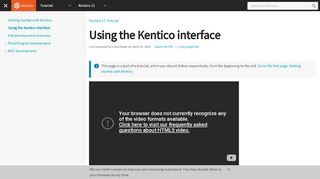 
                            5. Using the Kentico interface | Kentico 11 Tutorial