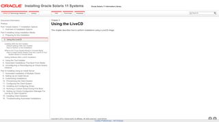 
                            3. Using the LiveCD - Installing Oracle Solaris 11 Systems - Oracle Docs