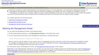 
                            7. Using the Management Portal - InterSystems