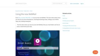 
                            3. Using the new WebMail - Bryanston School