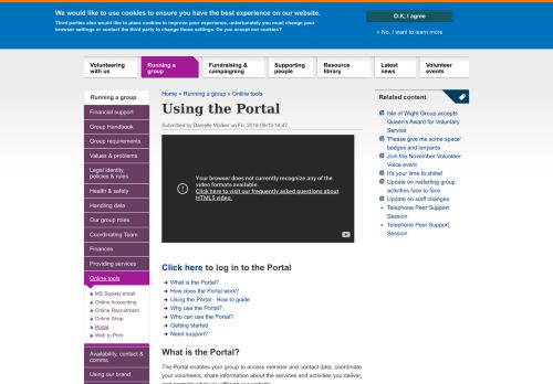 
                            9. Using the Portal | Volunteer news and resources - MS Society