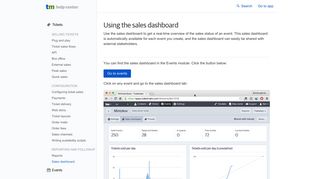 
                            7. Using the sales dashboard - Ticketmatic