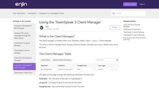 
                            8. Using the TeamSpeak 3 Client Manager – Enjin Help Center