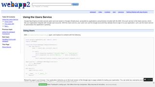 
                            11. Using the Users Service — webapp2 3.0.0b1 documentation