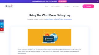
                            7. Using The WordPress Debug Log | Elegant Themes Blog