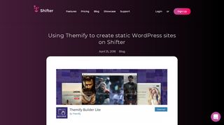 
                            13. Using Themify to create static WordPress sites on Shifter – Shifter