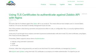 
                            12. Using TLS Certificates to authenticate against Zabbix API ... - Modio