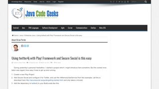 
                            8. Using twitter4j with Play! Framework and Secure Social is this easy