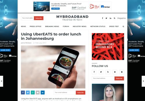 
                            10. Using UberEATS to order lunch in Johannesburg - MyBroadband