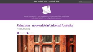 
                            8. Using utm_nooverride in Universal Analytics