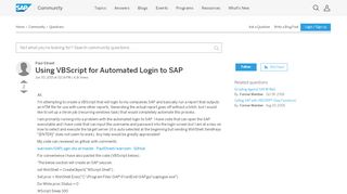 
                            13. Using VBScript for Automated Login to SAP - archive SAP