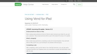
                            11. Using Vend for iPad – How can we help?