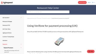 
                            11. Using Verifone for payment processing (UK) – Lightspeed Restaurant