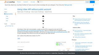 
                            12. Using Viber API without public account - Stack Overflow